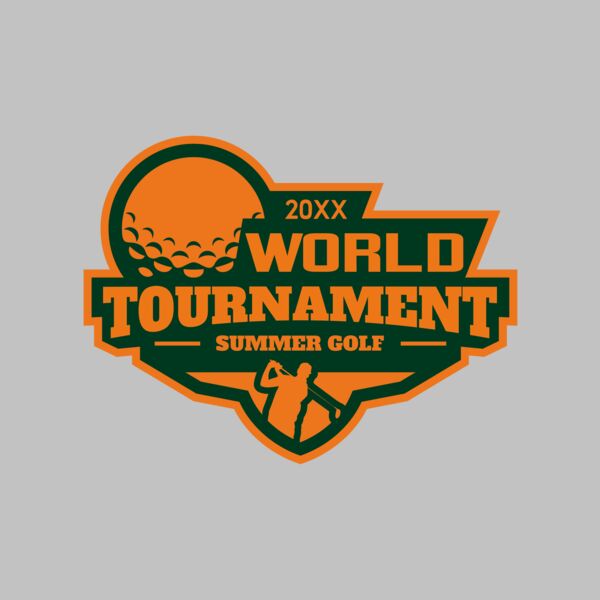 World Tournament Simmer Golf logo template Thumbnail