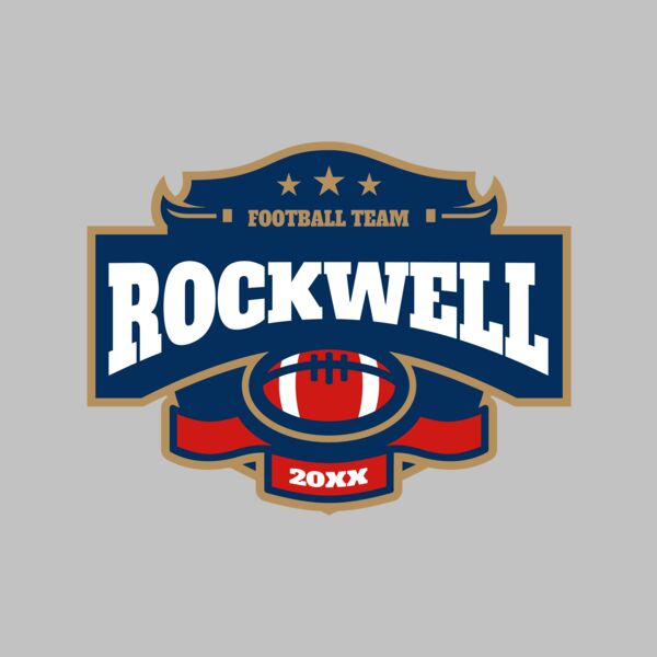Rockwell Football team logo template Thumbnail