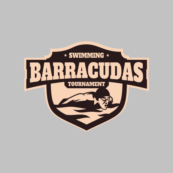 Barracudas Swimming Tournament logo template Thumbnail