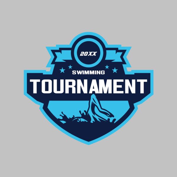 Swimming Tournament logo template Thumbnail