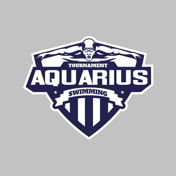 Aquarius Swimming Tournament logo template Thumbnail