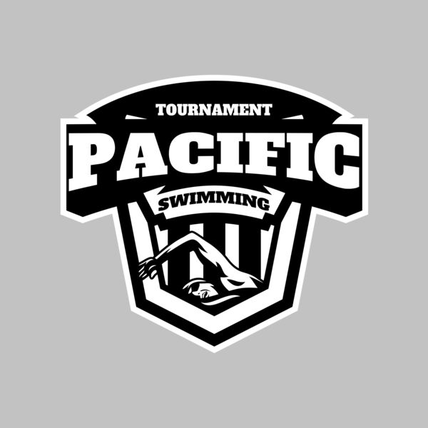 Pacific Swimming Tournament logo template Thumbnail