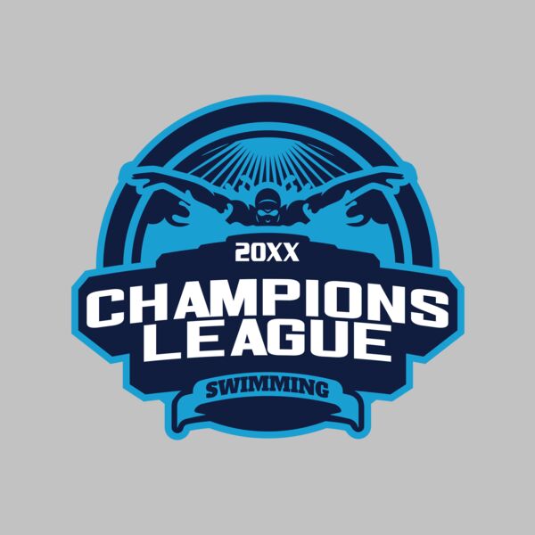 Champions League Swimming logo template Thumbnail