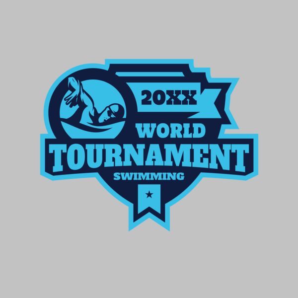 Tournament World  Swimming logo template Thumbnail