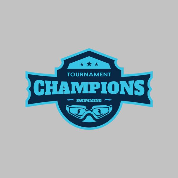 Champions Tournament Swimming logo template Thumbnail