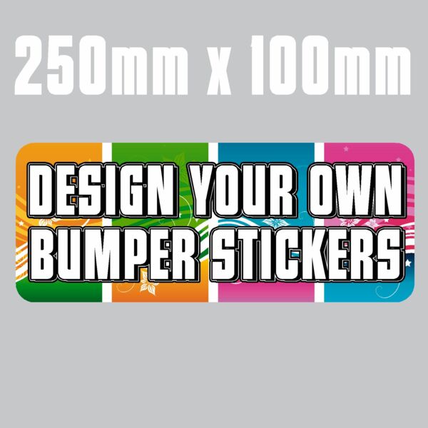 250mm x 100mm  Bumper Stickers Thumbnail