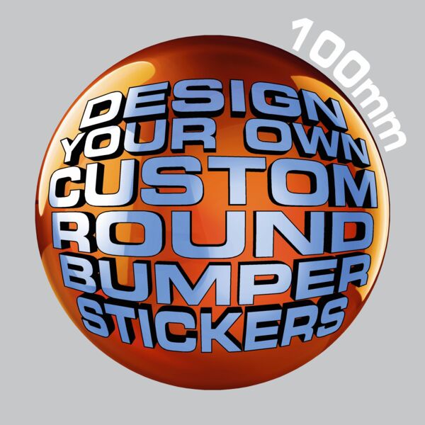 100mm Round Bumper Stickers Thumbnail